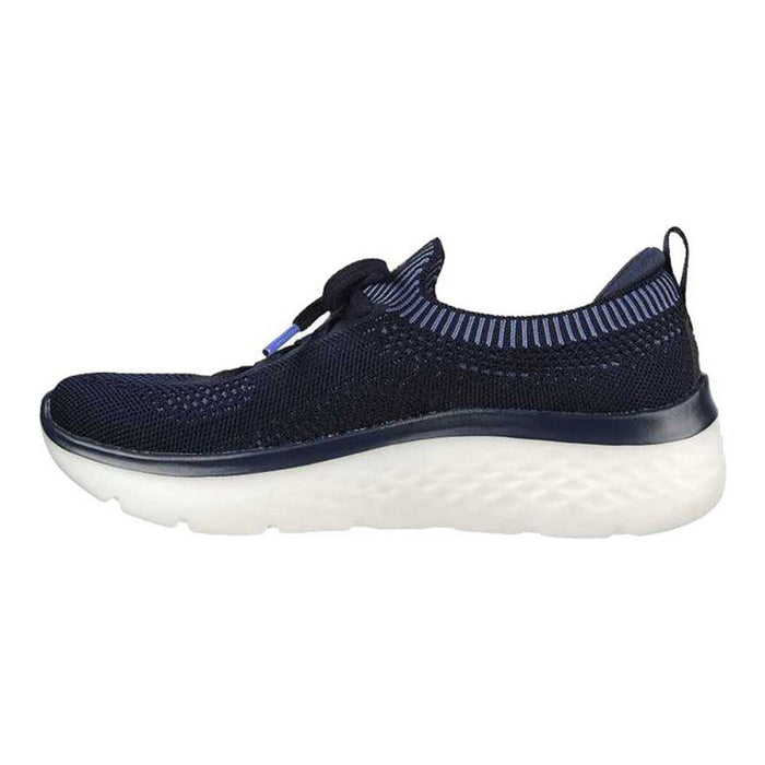 Running Shoes for Adults Skechers Engineered Flat Knit W Blue Black