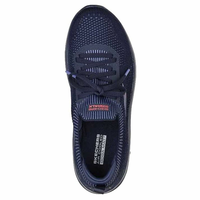 Running Shoes for Adults Skechers Engineered Flat Knit W Blue Black