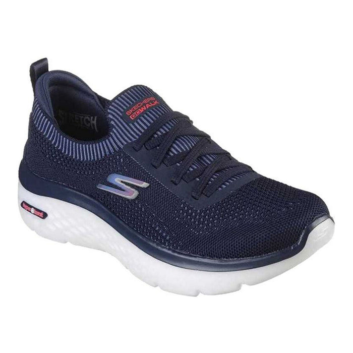 Running Shoes for Adults Skechers Engineered Flat Knit W Blue Black