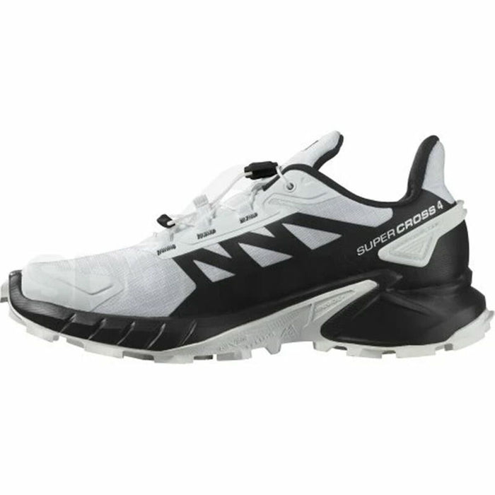 Running Shoes for Adults Salomon Supercross 4 White/Black Lady