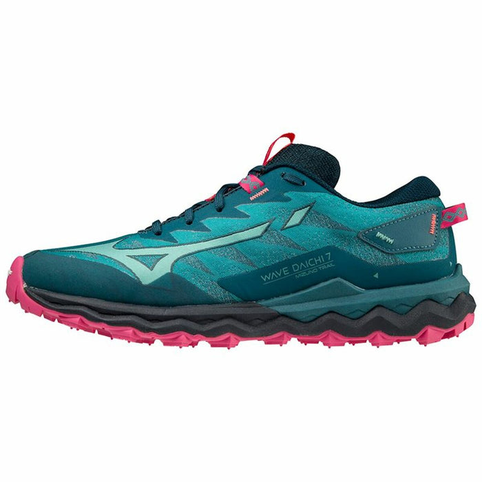 Running Shoes for Adults Mizuno Wave Daichi 7 Cyan